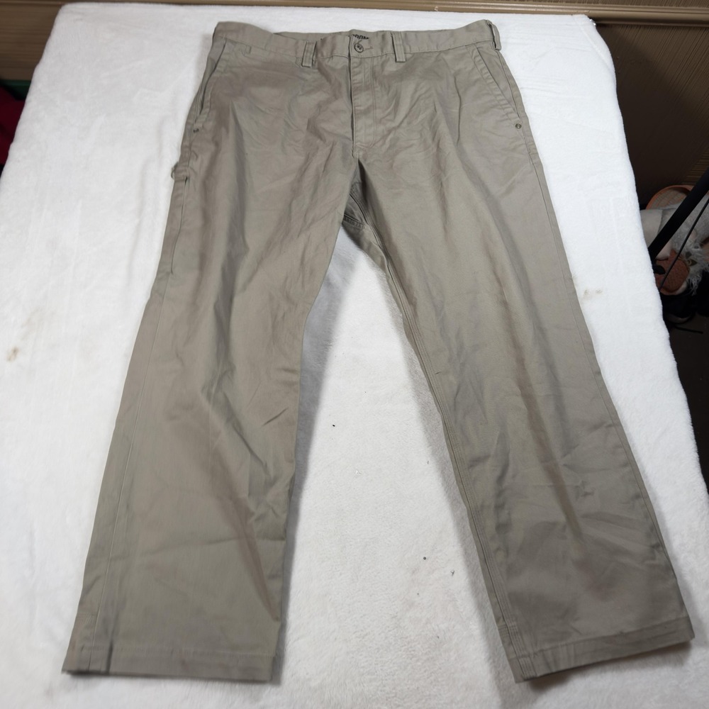 Duluth Trading Co Pants Mens 40x30‎ Beige Flex Ballroom Khakis Stretch Casual
